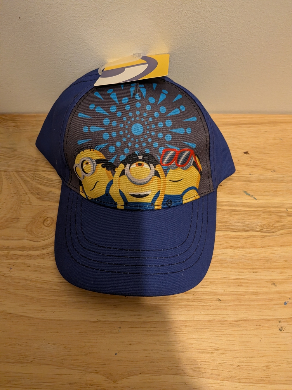 Navy Blue Kids Baseball Cap with Minion Characters